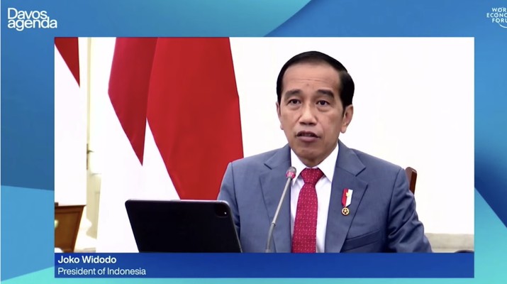 Presiden Joko Widodo hadiri World Economic Forum, Istana Kepresidenan Bogor, 20 Januari 2022 (Tangkapan Layar Youtube) Presiden Joko Widodo hadiri World Economic Forum, Istana Kepresidenan Bogor, 20 Januari 2022 (Tangkapan Layar Youtube)