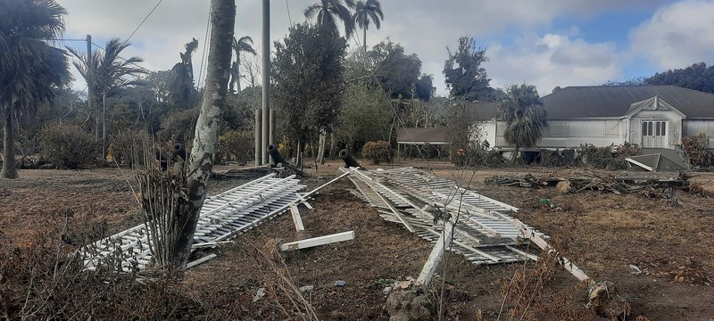 TONGA-VOLCANO/ A general view shows damaged buildings following volcanic eruption and tsunami, in Tongatapu, Tonga in this picture obtained from social media on January 21, 2022. Courtesy of Marian Kupu/Broadcom Broadcasting FM87.5/via REUTERS THIS IMAGE HAS BEEN SUPPLIED BY A THIRD PARTY. MANDATORY CREDIT.