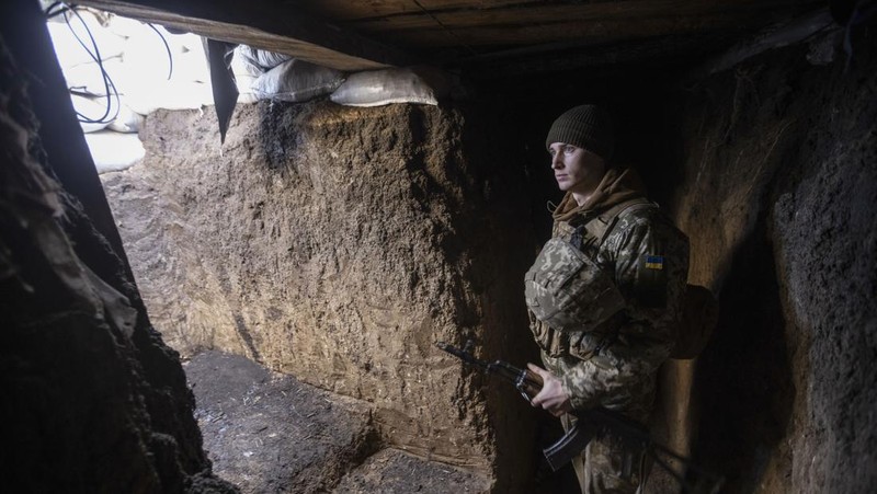 This satellite image provided by Maxar Technologies shows battle group deployments at the Pogonovo training area in Voronezh, Russia, Wednesday, Jan. 19, 2022. President Joe Biden said Wednesday, Jan. 19, he thinks Russia will invade Ukraine and warned President Vladimir Putin that his country would pay a “dear price” in lives lost and a possible cutoff from the global banking system if it does. (Maxar Technologies via AP)