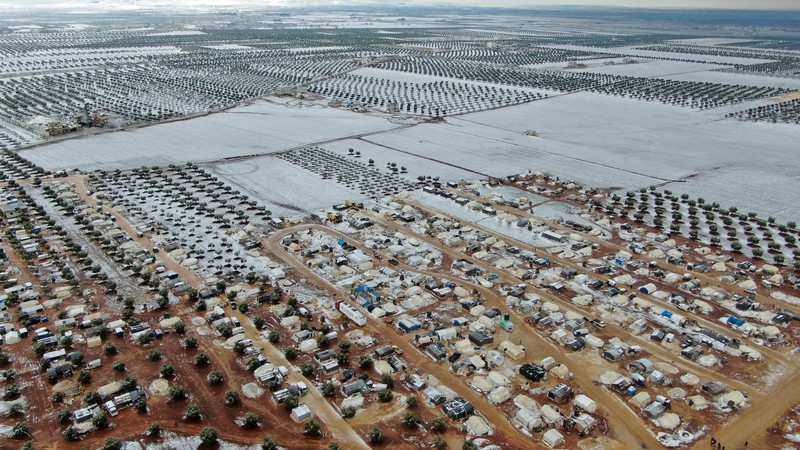 Badai salju landa kamp pengungsi di Suriah (REUTERS/MAHMOUD HASSANO)