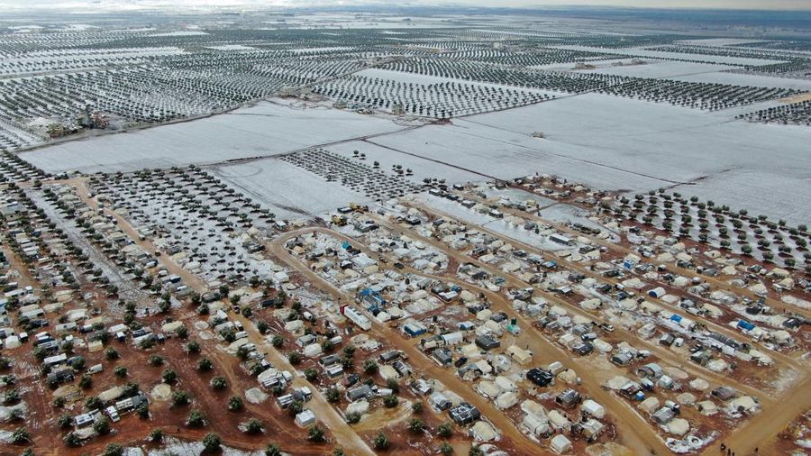 Badai salju landa kamp pengungsi di Suriah (REUTERS/MAHMOUD HASSANO)