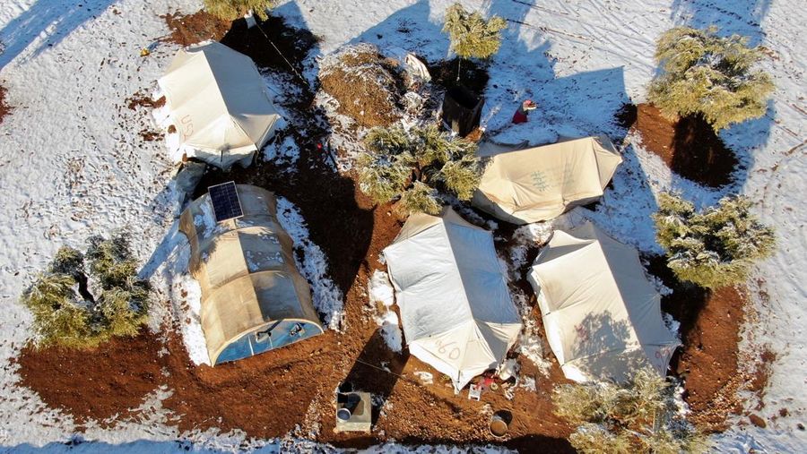 Badai salju landa kamp pengungsi di Suriah (REUTERS/MAHMOUD HASSANO)