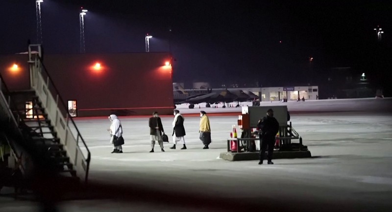 AFGHANISTAN-NORWAY/ Representatives of the Taliban arrive in Norway to have talks with Western representatives about human rights and emergency aid, in Gardermoen, Norway, January 22, 2022. NTB/Terje Bendiksby via REUTERS ATTENTION EDITORS - THIS IMAGE WAS PROVIDED BY A THIRD PARTY. NORWAY OUT. NO COMMERCIAL OR EDITORIAL SALES IN NORWAY.