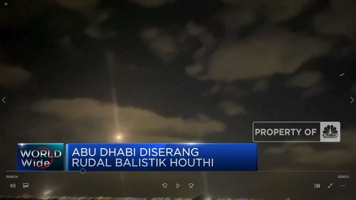 Abu Dhabi Diserang Rudal Balistik Houthi