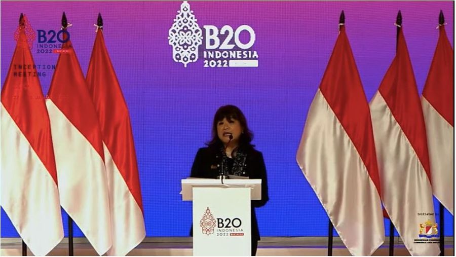Chair B20 Indonesia Shinta Widjaja Kamdani (Tangkapan Layar)