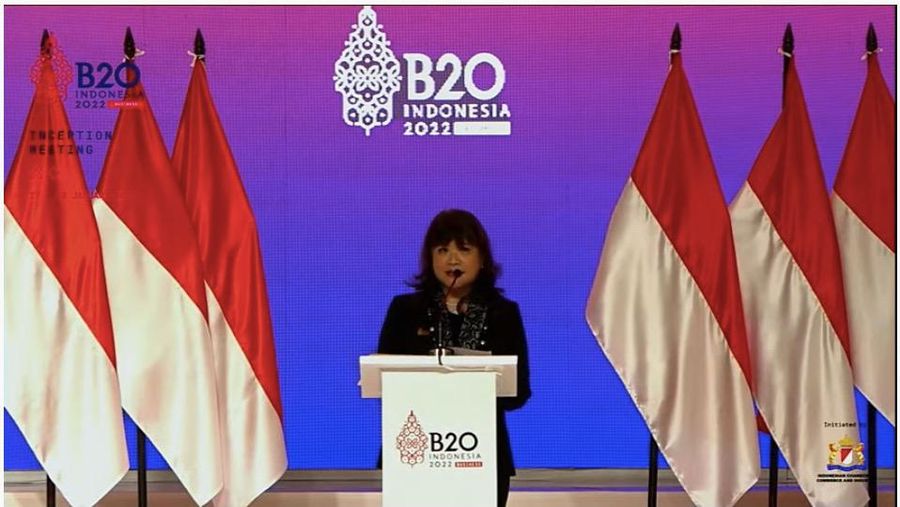 Chair B20 Indonesia Shinta Widjaja Kamdani (Tangkapan Layar)