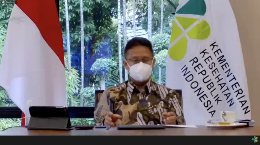 Menteri Kesehatan Budi Gunadi Sadikin Saat Konferensi Pers Kesiapan Gelombang Ketiga COVID-19. (Tangkapan Layar Youtube Kementerian Kesehatan RI)