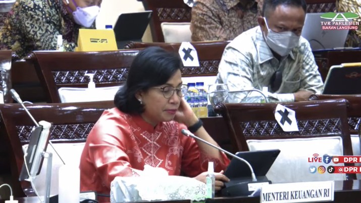 Menteri Keuangan Sri Mulyani Saat Raker dengan Komisi XI DPR RI (Tangkapan Layar Youtube Komisi XI DPR RI Channel) Menteri Keuangan Sri Mulyani Saat Raker dengan Komisi XI DPR RI (Tangkapan Layar Youtube Komisi XI DPR RI Channel)