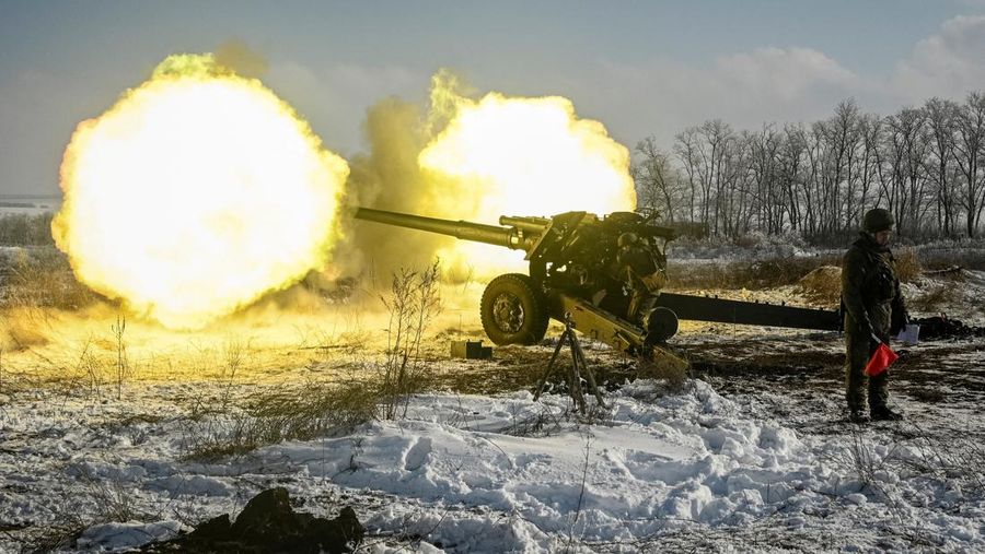 Latihan Militer Rusia di Kuzminsky range di wilayah Rostov selatan, Rusia