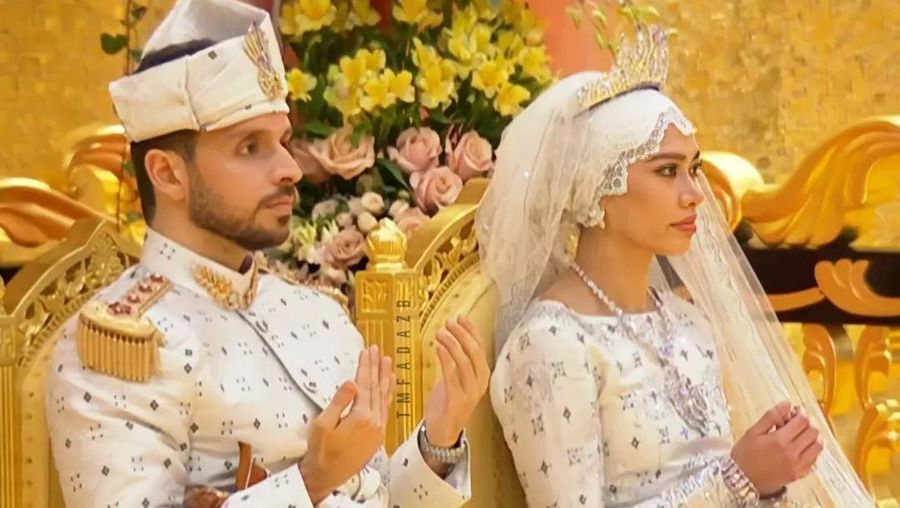 Pernikahan anak sultan Brunei Darussalam, Putri Fadzilah Lubabul Bolkia (Tangkapan Layar via Instarma @tmfadazb)