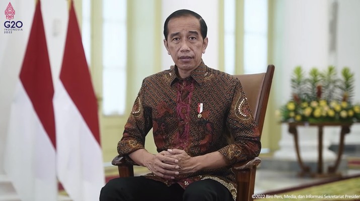 Presiden Joko Widodo (Jokowi) Membeerikan Keterangan Pers terkait Perkembangan Covid-19, Istana Bogor, Jumat (28/1/2022). Presiden Joko Widodo (Jokowi) Membeerikan Keterangan Pers terkait Perkembangan Covid-19, Istana Bogor, Jumat (28/1/2022). (Tangkapan Layar Yotube Sekretariat Presiden)