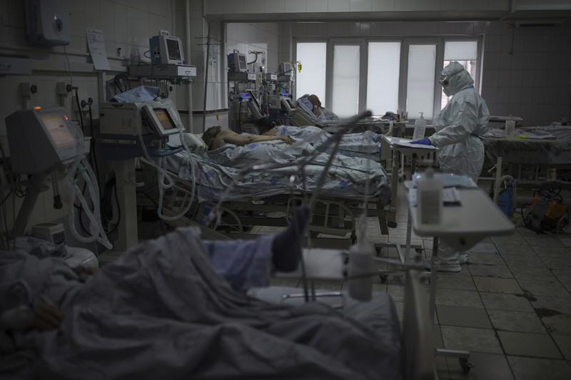 Lonjakan kasus Covid-19 di Rusia (REUTERS/Kirill Braga)