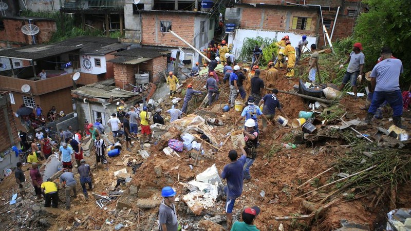 Banjir dan tanah longsor terjang Sao Paulo, Brasil (AP Photo/Orlando Junior-Futura Press)