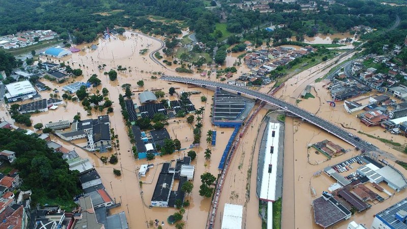 Banjir dan tanah longsor terjang Sao Paulo, Brasil (AP Photo/Orlando Junior-Futura Press)