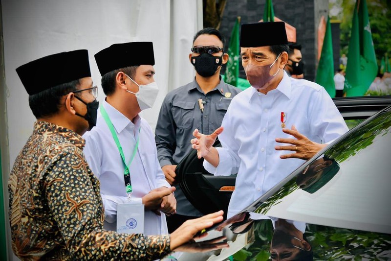 Presiden Jokowi melakukan pengukuhan pengurus besar dan harlah ke-96 Nahdlatul Ulama, Balikpapan, Senin (31/1/2022) (Dok: Biro Pers Sekretariat Presiden) Presiden Jokowi melakukan pengukuhan pengurus besar dan harlah ke-96 Nahdlatul Ulama, Balikpapan, Senin (31/1/2022) (Dok: Biro Pers Sekretariat Presiden)