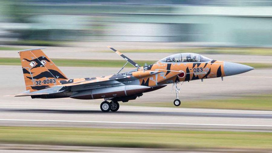 Jet tempur F-15 milik Angkatan Udara Jepang (via REUTERS/KYODO)