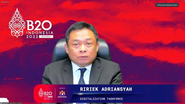 Direktur Utama Telkom, Ririek Adriansyah Pimpin Gugus Tugas Digitalisasi B20 Indonesia 2022.