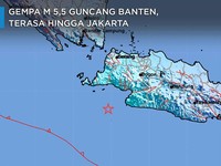 Gempa M 5,5 Guncang Banten, Terasa Hingga Jakarta