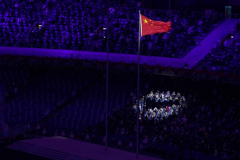 Pembukaan Olimpiade musim dingin Beijing 2022 digelar di Bird's Nest Stadium (AP/Bernat Armangue) Pembukaan Olimpiade musim dingin Beijing 2022 digelar di Bird's Nest Stadium (AP/Bernat Armangue)