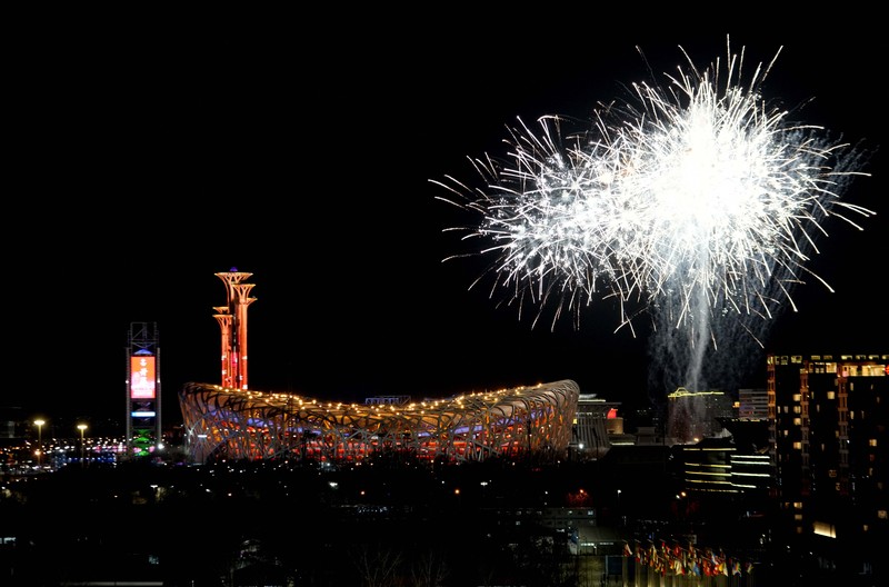 Pembukaan Olimpiade musim dingin Beijing 2022 digelar di Bird's Nest Stadium (AP/Bernat Armangue) Pembukaan Olimpiade musim dingin Beijing 2022 digelar di Bird's Nest Stadium (AP/Bernat Armangue)