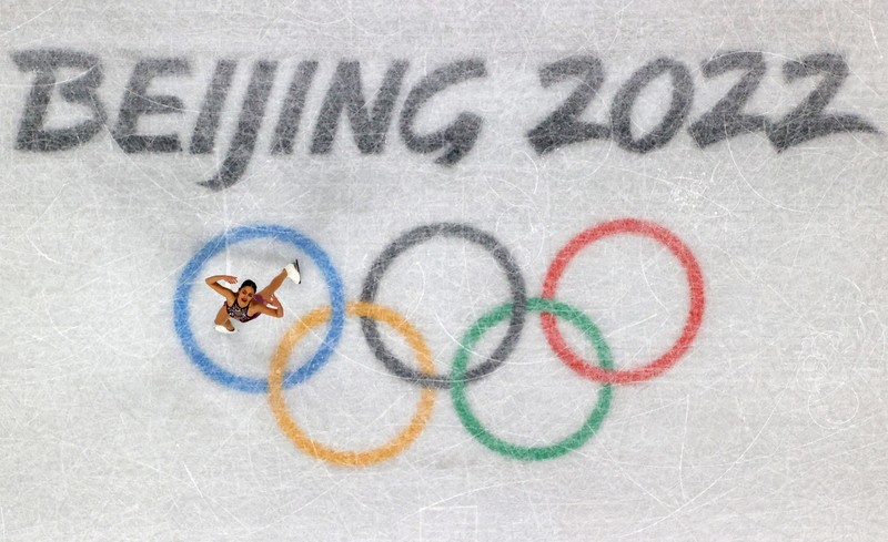 2022 Beijing Olympics - Figure Skating - Team Event - Women Single Skating - Short Program - Capital Indoor Stadium, Beijing, China - February 6, 2022. Madeline Schizas of Canada in action. REUTERS/Evgenia Novozhenina
