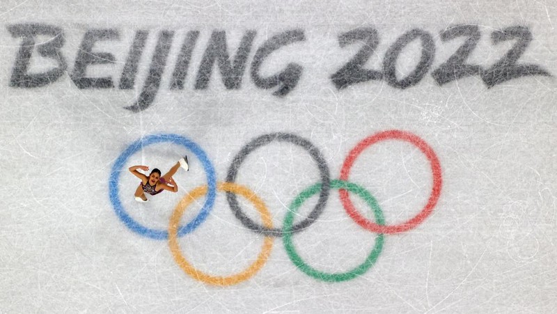 2022 Beijing Olympics - Figure Skating - Team Event - Women Single Skating - Short Program - Capital Indoor Stadium, Beijing, China - February 6, 2022. Madeline Schizas of Canada in action. REUTERS/Evgenia Novozhenina