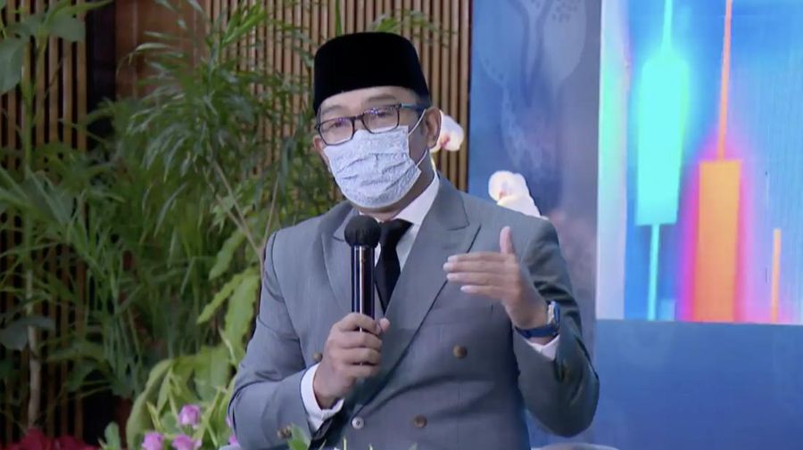 Gubernur Jawa Barat, Ridwan Kamil di acara Investasi Jawa Barat Juara 