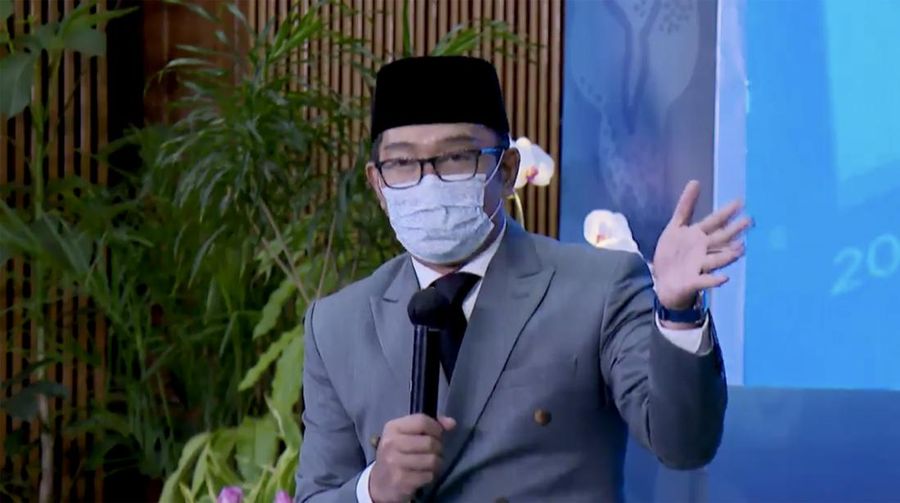 Gubernur Jawa Barat, Ridwan Kamil di acara Investasi Jawa Barat Juara,