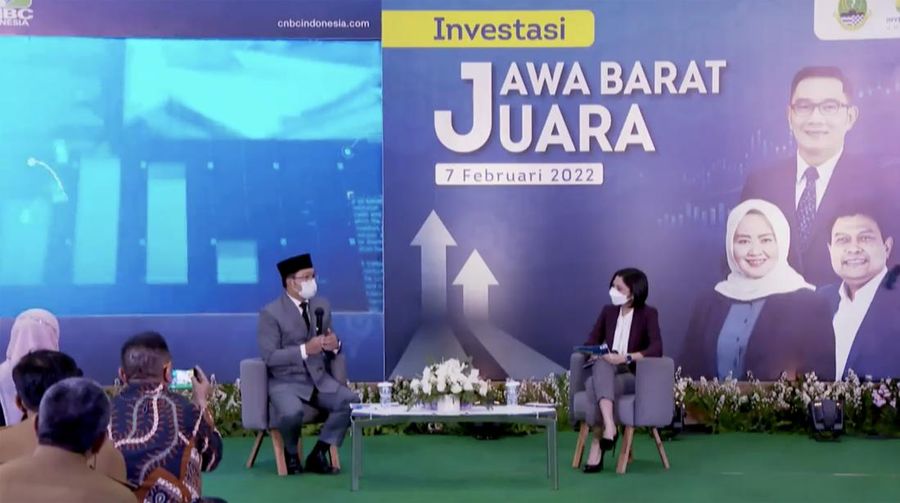 Gubernur Jawa Barat, Ridwan Kamil di acara Investasi Jawa Barat Juara,