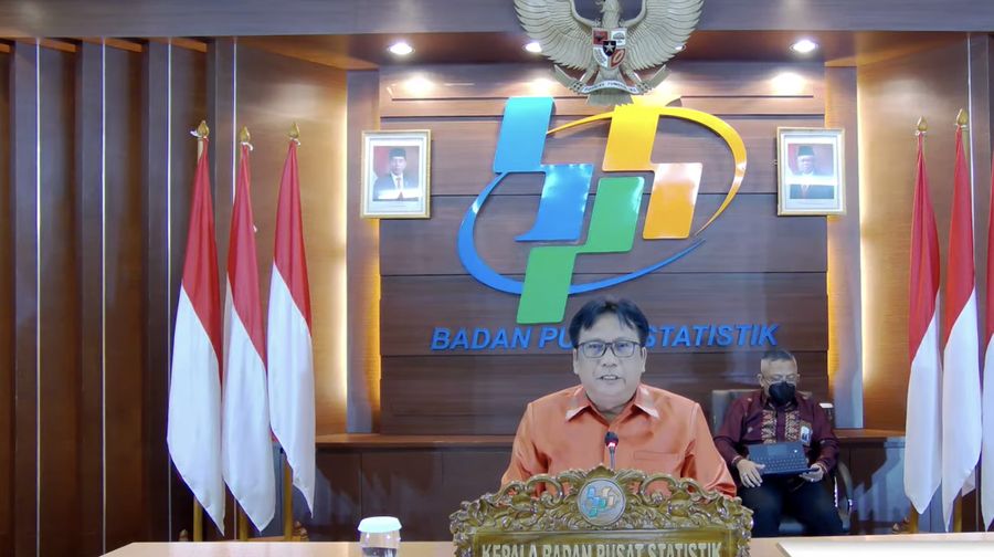 Kepala BPS, Margo Yuwono dalam Konferensi pers  (Tangkapan Layar Youtube BPS Statistics)