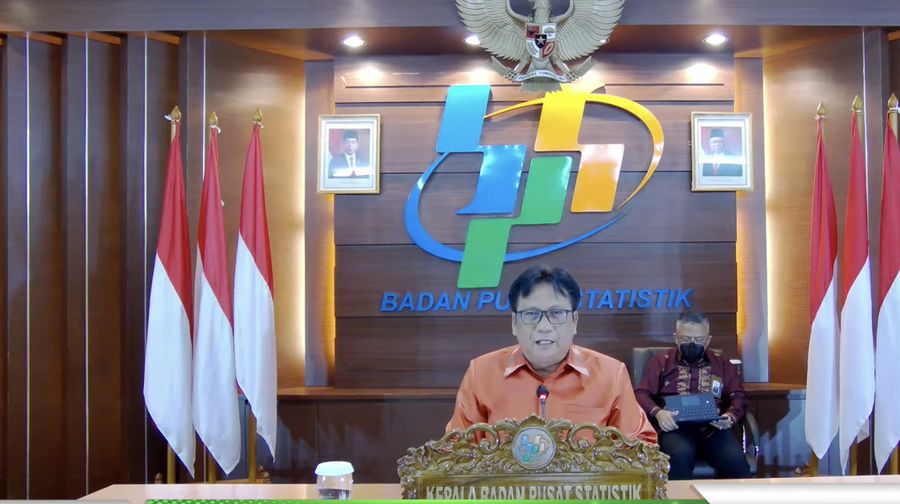 Kepala BPS, Margo Yuwono dalam Konferensi pers  (Tangkapan Layar Youtube BPS Statistics)