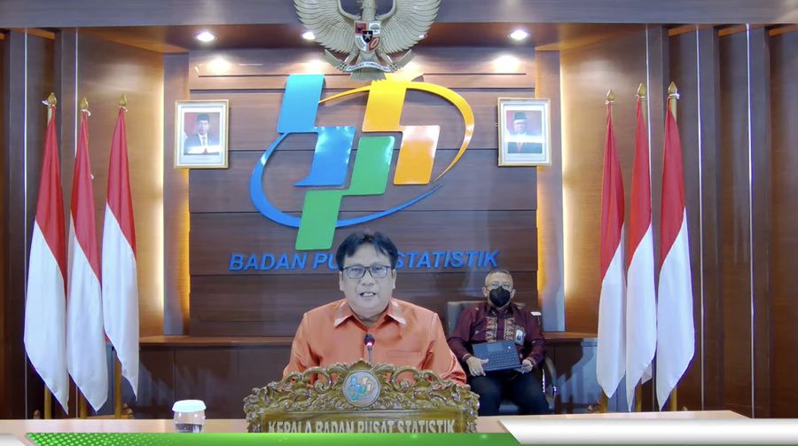 Kepala BPS, Margo Yuwono dalam Konferensi pers (Tangkapan Layar Youtube BPS Statistics)