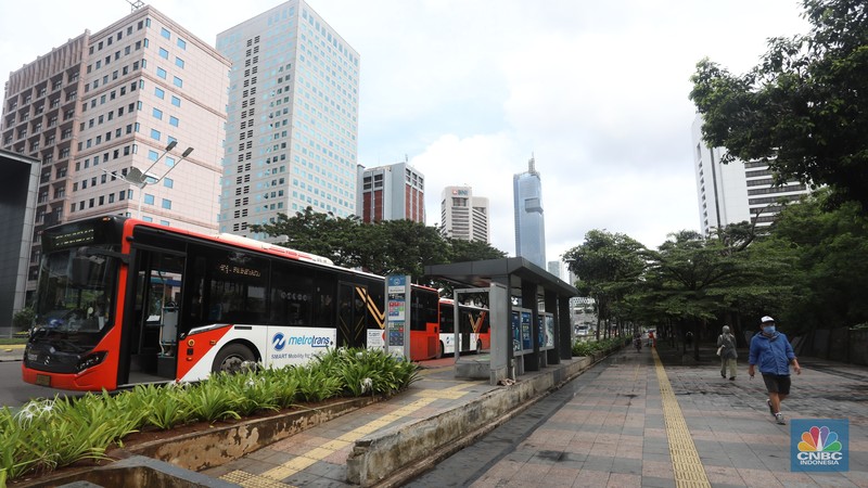 Mobilitas Warga Jakarta Saat PPKM Level 3 (CNBC Indonesia/Andrean Kristianto)