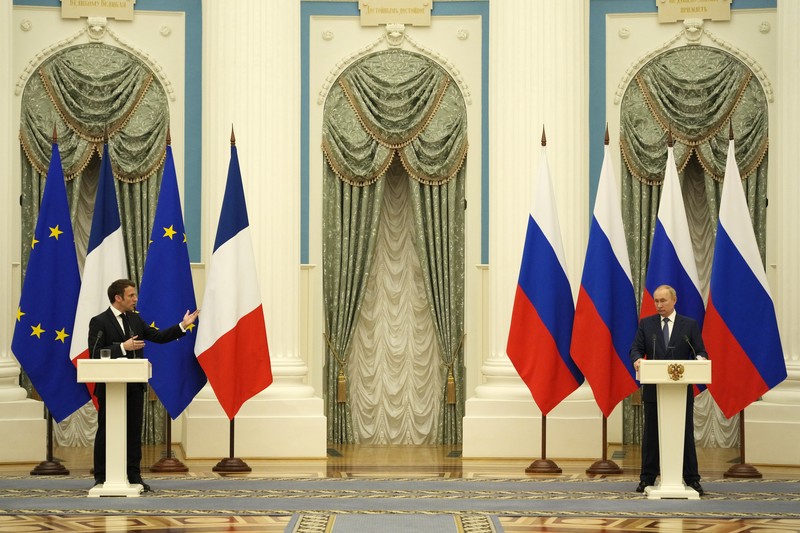 Presiden Rusia Vladimir Putin dan Presiden Indonesia Joko Widodo menghadiri konferensi pers di Kremlin di Moskow pada 30 Juni 2022. (Anadolu Agency via Getty Images) Presiden Rusia Vladimir Putin dan Presiden Indonesia Joko Widodo menghadiri konferensi pers di Kremlin di Moskow pada 30 Juni 2022. (Anadolu Agency via Getty Images)