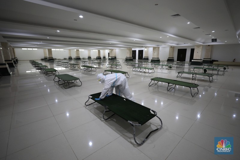 Masjid Hasyim Asy'ari, Jakarta Mulai Terima Pasien Covid (CNBC Indonesia/Tri Susilo) Masjid Hasyim Asy'ari, Jakarta Mulai Terima Pasien Covid (CNBC Indonesia/Tri Susilo)