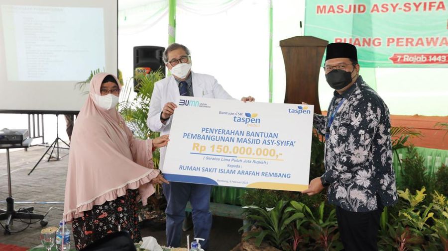 TASPEN Dukung Pembangunan Masjid di RS Islam Arafah Rembang
