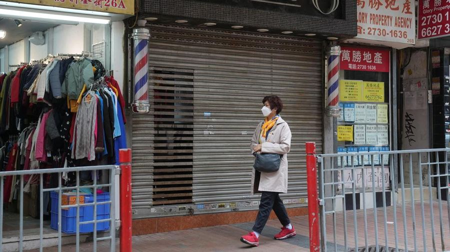 A pedestrian walks past the closed Kowloon Mosque and Islamic Centre, following the coronavirus disease (COVID-19) outbreak, in Hong Kong, China February 10, 2022. REUTERS/Lam Yik