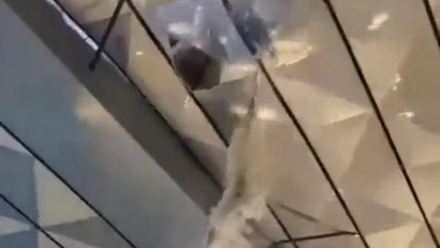 Kebocoran atap Terminal 3 Bandara Soekarno Hatta di Tangerang, Banten. (Tangkapan layar video viral)