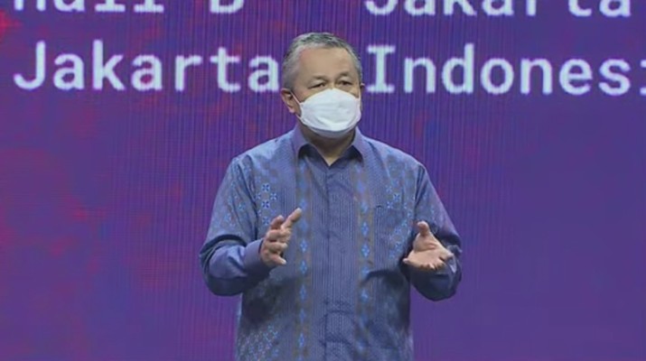 Gubernur Bank Indonesia, Perry Warjiyo dalam acara Casual Talks On Digital Payment Innovation Of Banking. (Tangkapan layar via Youtube Bank Indonesia)
