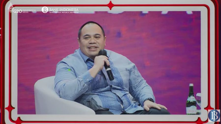 Ketua Umum Dewan Pengurus Harian Asosiasi Fintech Indonesia (Aftech), Pandu Patria Sjahrir dalam acara Casual Talks On Digital Payment Innovation Of Banking. (Tangkapan layar via Youtube Bank Indonesia)