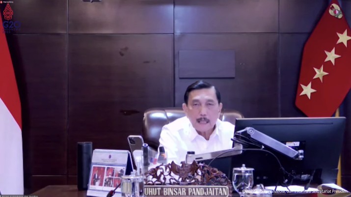 Menteri Koordinator Bidang Kemaritiman dan Investasi Luhut Binsar Pandjaitan Saat Konfrensi Pers PPKM. Menteri Koordinator Bidang Kemaritiman dan Investasi Luhut Binsar Pandjaitan Saat Konfrensi Pers PPKM. (tangkapan Layar Youtube Sekretariat Presiden)