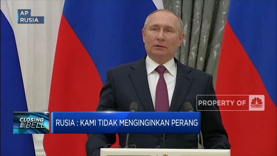 Presiden Rusia, Vladimir Putin menegaskan jika Rusia tidak menginginkan perang dengan Ukraina seperti yang digembar gemborkan Amerika Serikat dan juga sekutunya.