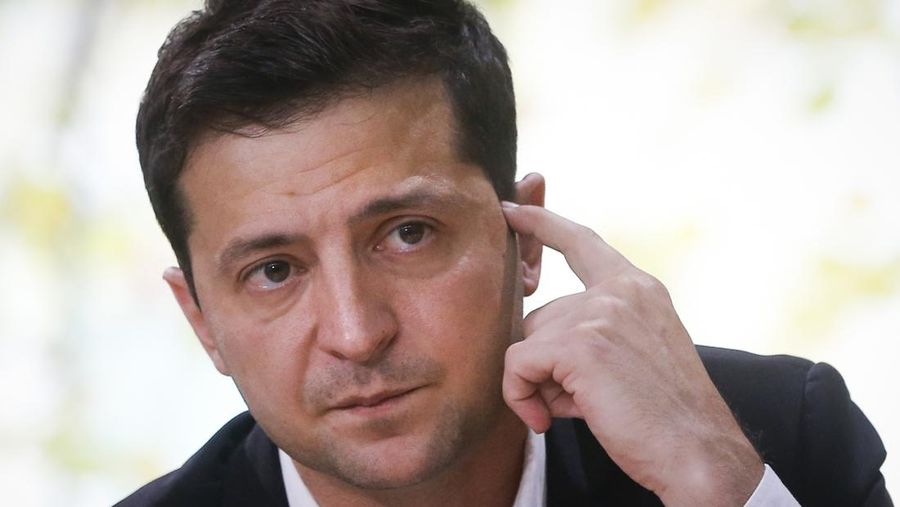 FILE In this file photo taken on Thursday, Oct. 10, 2019, Ukrainian President Volodymyr Zelenskiy attends his long time talks with journalists in Kyiv, Ukraine. Ukraine may be at the center of a major geopolitical battle, but it’s feeling increasingly alone and abandoned by its U.S. backers amid the impeachment drama unfolding in Washington. Facing that reality, Zelenskiy is reaching out to Russia directly in a bid to end the conflict before things get worse. (AP Photo/Efrem Lukatsky, File)