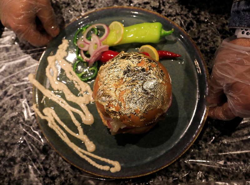 EGYPT-FOOD/FESEEKH The gold leaf sprinkled