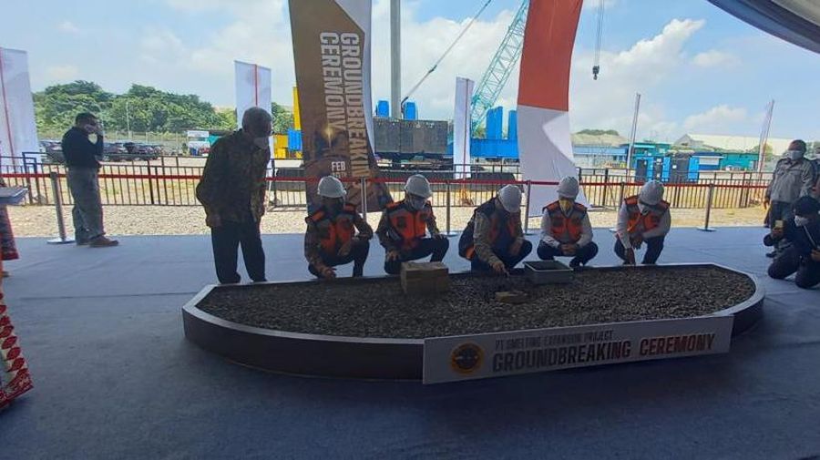 Groundbreaking perluasan smelter tembaga PT Smelting di Gresik, Jawa Timur. Doc PT Smelting.