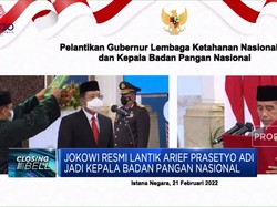 Jokowi Lantik Arief Prasetyo Adi Jadi Kepala Badan Pangan