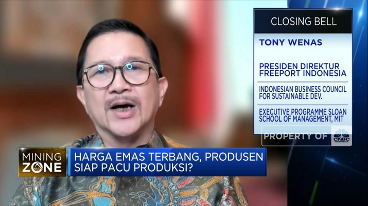 Intip Target Produksi Freeport Kala Harga Emas Meroket(CNBC Indonesia TV)