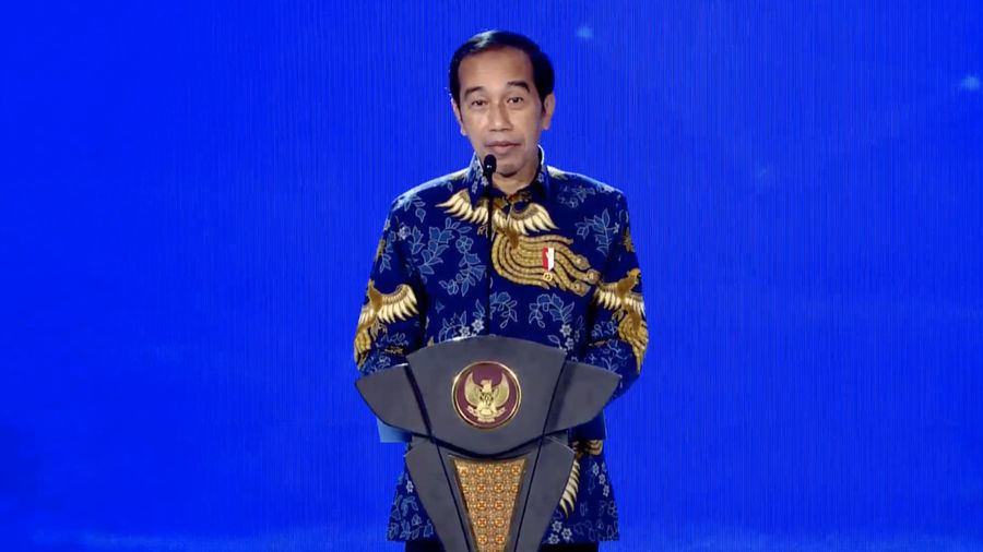 Presiden Jokowi dalam acara peresmian Nasdem tower (Tangkapan layar NasDem TV)