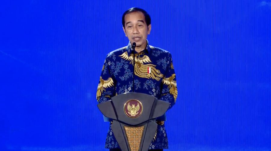 Presiden Jokowi dalam acara peresmian Nasdem tower (Tangkapan layar NasDem TV)
