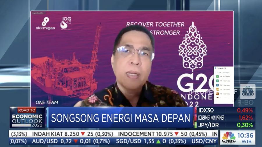 Benny Lubiantara dalam acara Energy Outlook 2022 (Tangkapan layar CNBC TV)